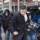 Chicago Police Officer Jason Van Dyke leaves the Criminal Courts Building after pleading not guilty to first-degree-murder charges related to the shooting death of 17-year-old Laquan McDonald on Dec. 29, 2015, in Chicago.
Scott Olson/Getty Images